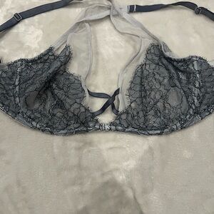 Victoria's Secret Lace Bralette in Dark Gray